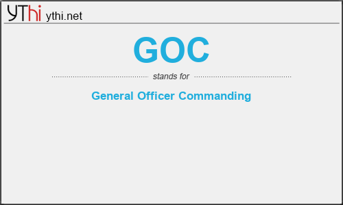 What does GOC mean? What is the full form of GOC?
