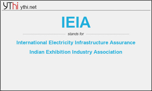 What does IEIA mean? What is the full form of IEIA?