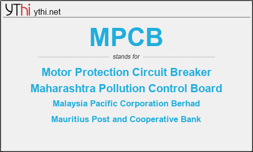 What does MPCB mean? What is the full form of MPCB?