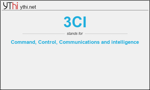 What does 3CI mean? What is the full form of 3CI?