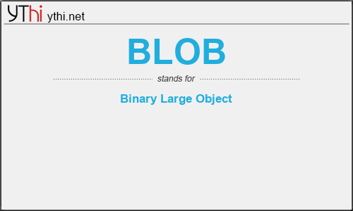 What does BLOB mean? What is the full form of BLOB?