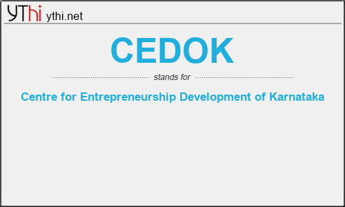 What does CEDOK mean? What is the full form of CEDOK?