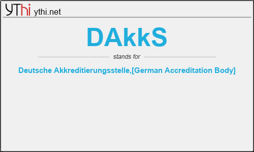 What does DAKKS mean? What is the full form of DAKKS?