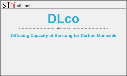 What does DLCO mean? What is the full form of DLCO?