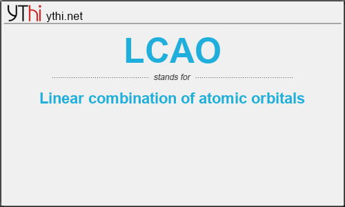 What does LCAO mean? What is the full form of LCAO?