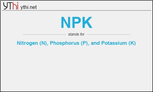 What does NPK mean? What is the full form of NPK?