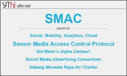 What does SMAC mean? What is the full form of SMAC?