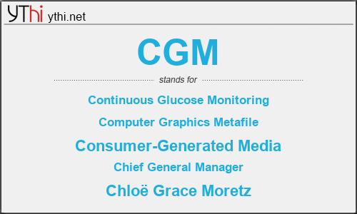 What does CGM mean? What is the full form of CGM?