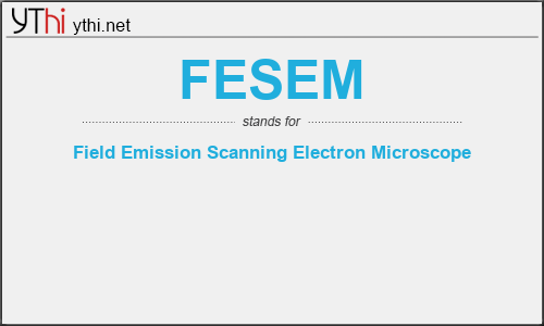 What does FESEM mean? What is the full form of FESEM?