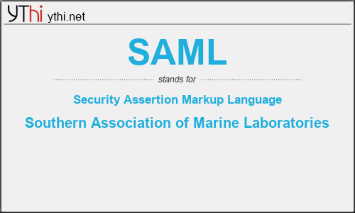 What does SAML mean? What is the full form of SAML?