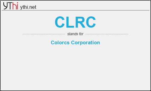 What does CLRC mean? What is the full form of CLRC?