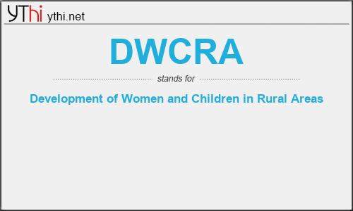 What does DWCRA mean? What is the full form of DWCRA?