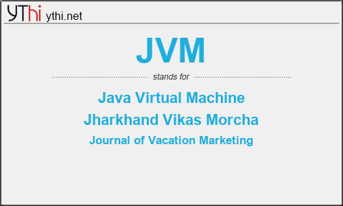 What does JVM mean? What is the full form of JVM?