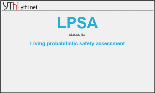 What does LPSA mean? What is the full form of LPSA?