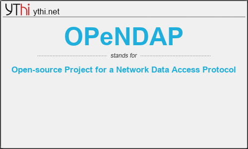 What does OPENDAP mean? What is the full form of OPENDAP?