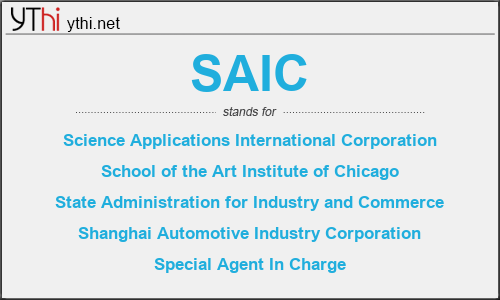 What does SAIC mean? What is the full form of SAIC?