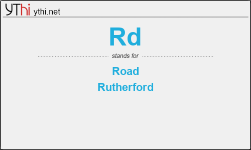 What does RD mean? What is the full form of RD?