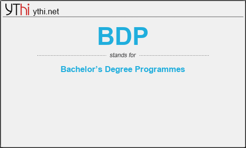 What does BDP mean? What is the full form of BDP?