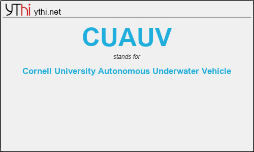 What does CUAUV mean? What is the full form of CUAUV?