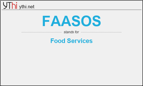 What does FAASOS mean? What is the full form of FAASOS?