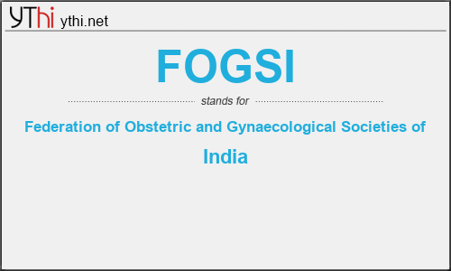 What does FOGSI mean? What is the full form of FOGSI?