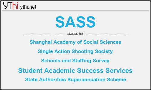 What does SASS mean? What is the full form of SASS?