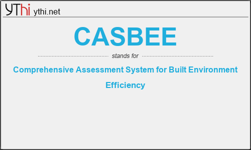 What does CASBEE mean? What is the full form of CASBEE?