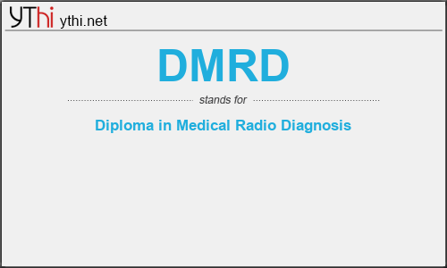 What does DMRD mean? What is the full form of DMRD?