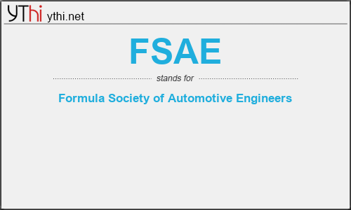 What does FSAE mean? What is the full form of FSAE?