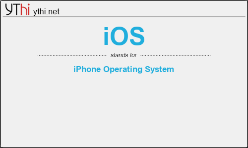 What does IOS mean? What is the full form of IOS?