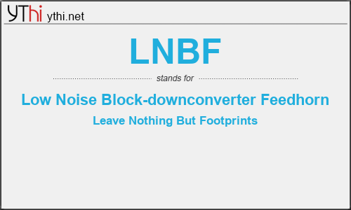 What does LNBF mean? What is the full form of LNBF?