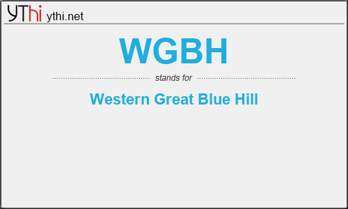 What does WGBH mean? What is the full form of WGBH?