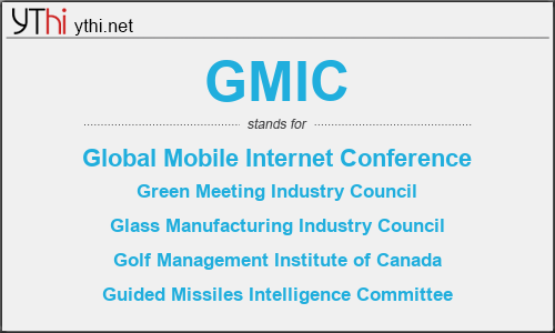 What does GMIC mean? What is the full form of GMIC?