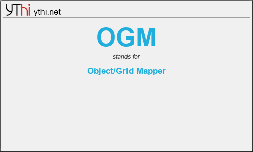 What does OGM mean? What is the full form of OGM?