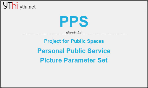 What does PPS mean? What is the full form of PPS?