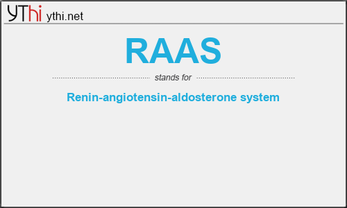 What does RAAS mean? What is the full form of RAAS?