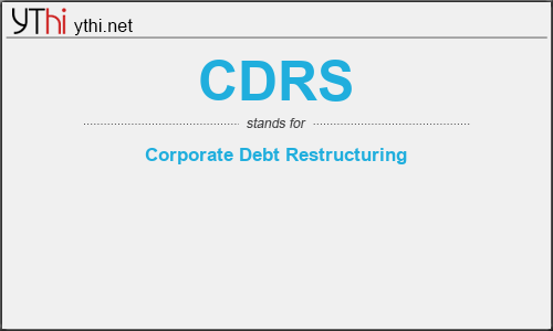 What does CDRS mean? What is the full form of CDRS?