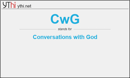 What does CWG mean? What is the full form of CWG?