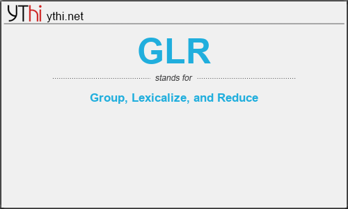 What does GLR mean? What is the full form of GLR?