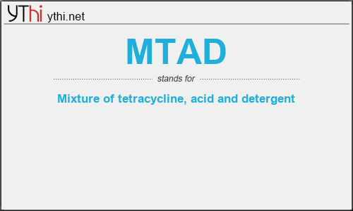 What does MTAD mean? What is the full form of MTAD?