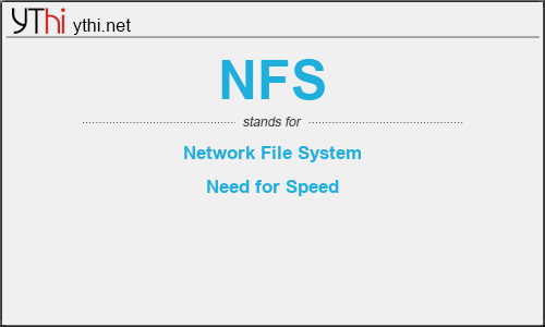 What does NFS mean? What is the full form of NFS?