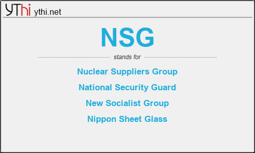 What does NSG mean? What is the full form of NSG? Â» English ...