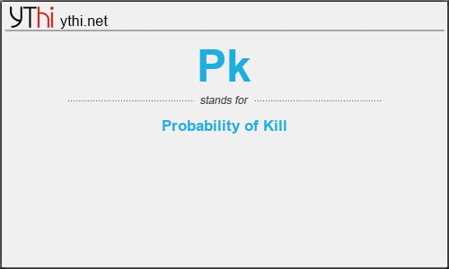 What does PK mean? What is the full form of PK?