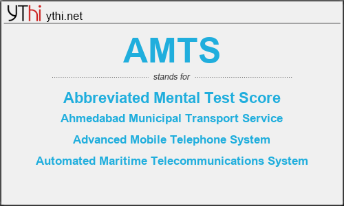 What does AMTS mean? What is the full form of AMTS?