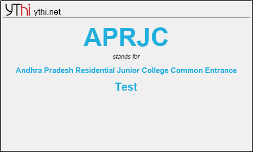 What does APRJC mean? What is the full form of APRJC?