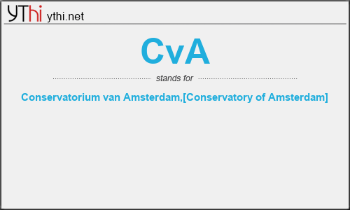 What does CVA mean? What is the full form of CVA?