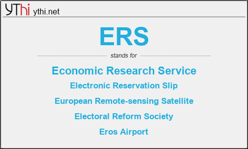 What does ERS mean? What is the full form of ERS?