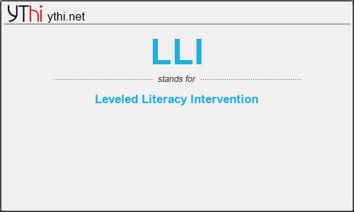 What does LLI mean? What is the full form of LLI?