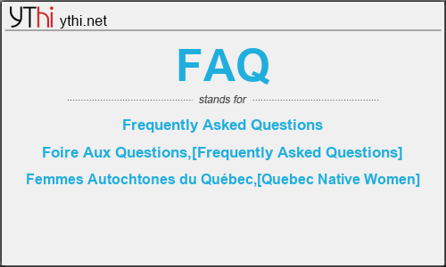 What does FAQ mean? What is the full form of FAQ?