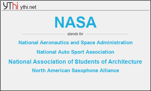 What does NASA mean? What is the full form of NASA?